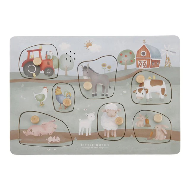 LITTLE DUTCH GELUIDENPUZZEL-LITTLE FARM