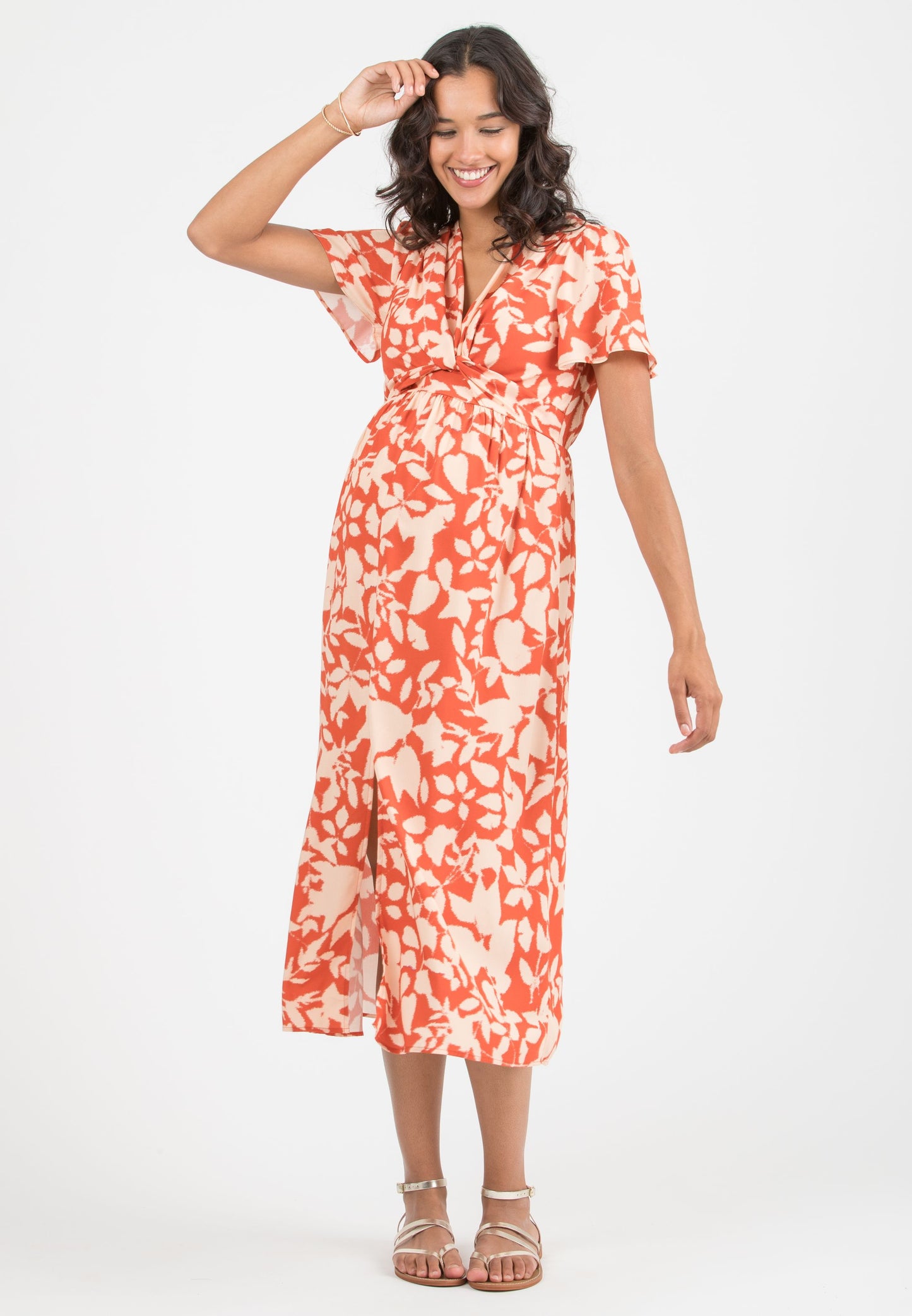 ATTESA RAYA DRESS BRICK
