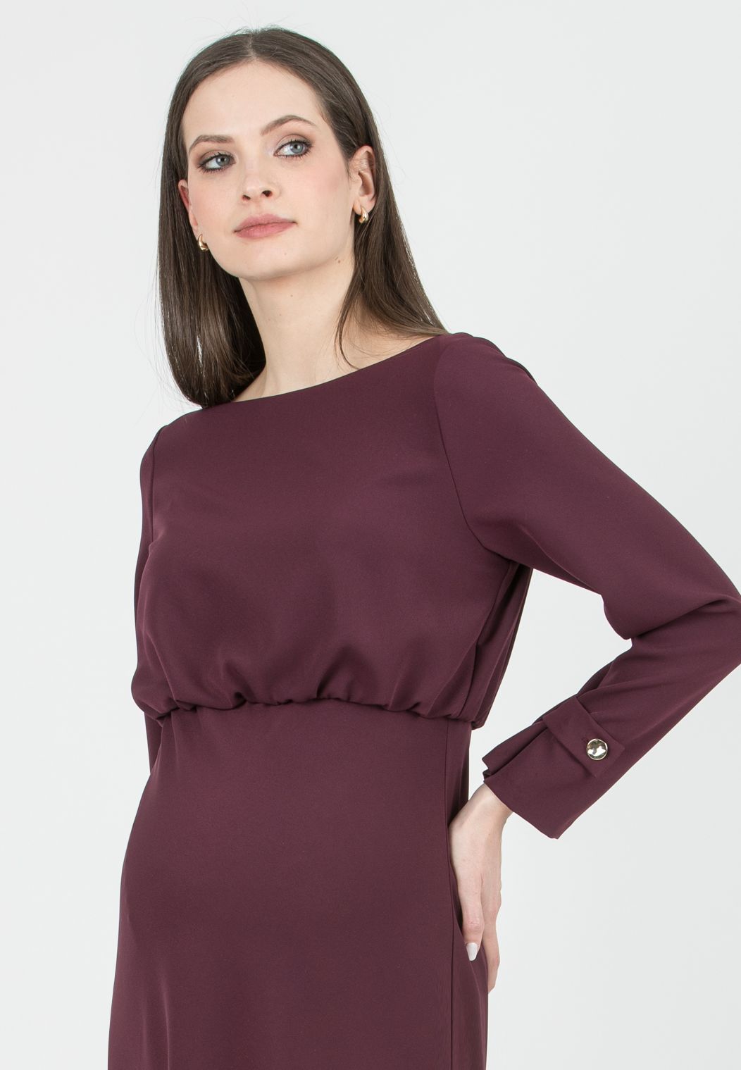 ATTESA CHANTAL DRESS BORDEAUX