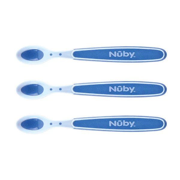 ++NUBY WARMTEGEVOELIGE LEPELS 3 STUKS