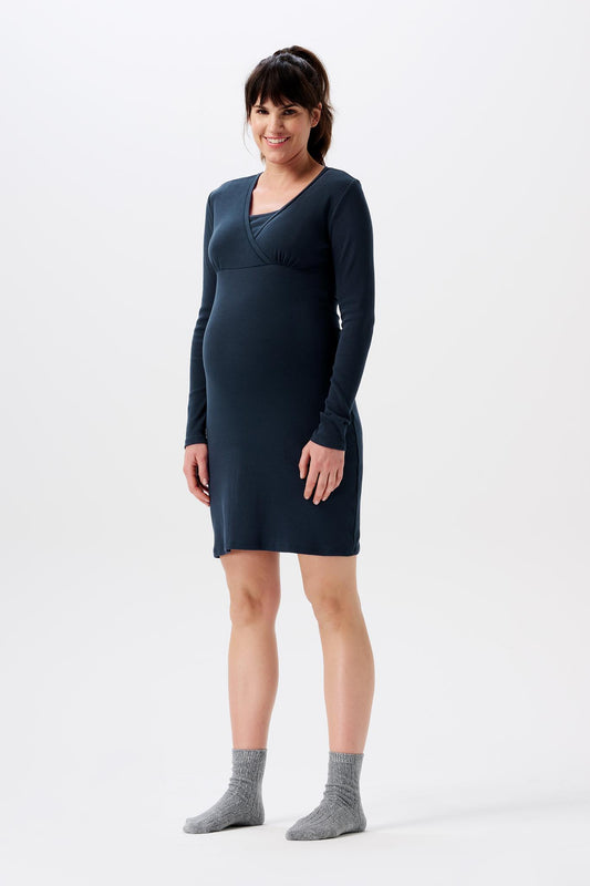 NOPPIES ALISA NIGHT RIB PYJAMA DRESS