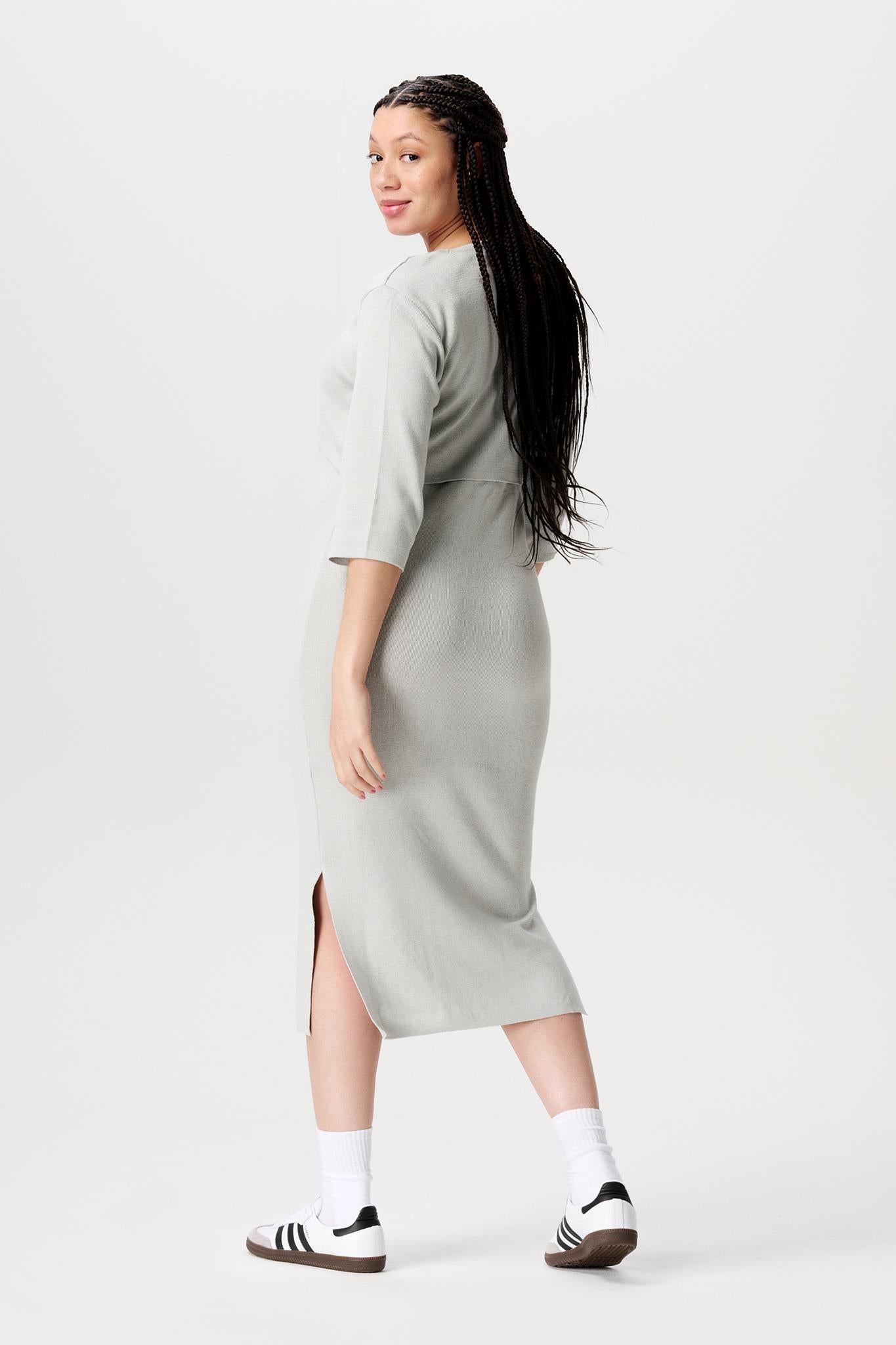 NOPPIES JALEESA NURSING DRESS 2-PIECE PIGEON