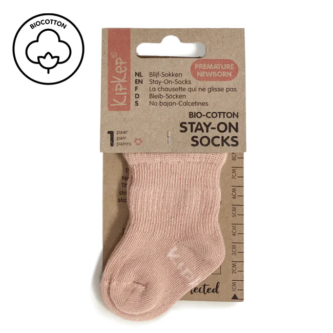 *KIPKEP SOKJES NEWBORN MAUVE