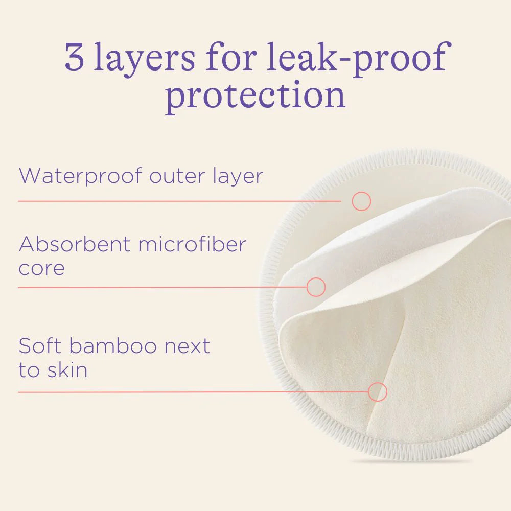 LANSINOH WASBARE ZOOGKOMPRESSEN 4 STUKS