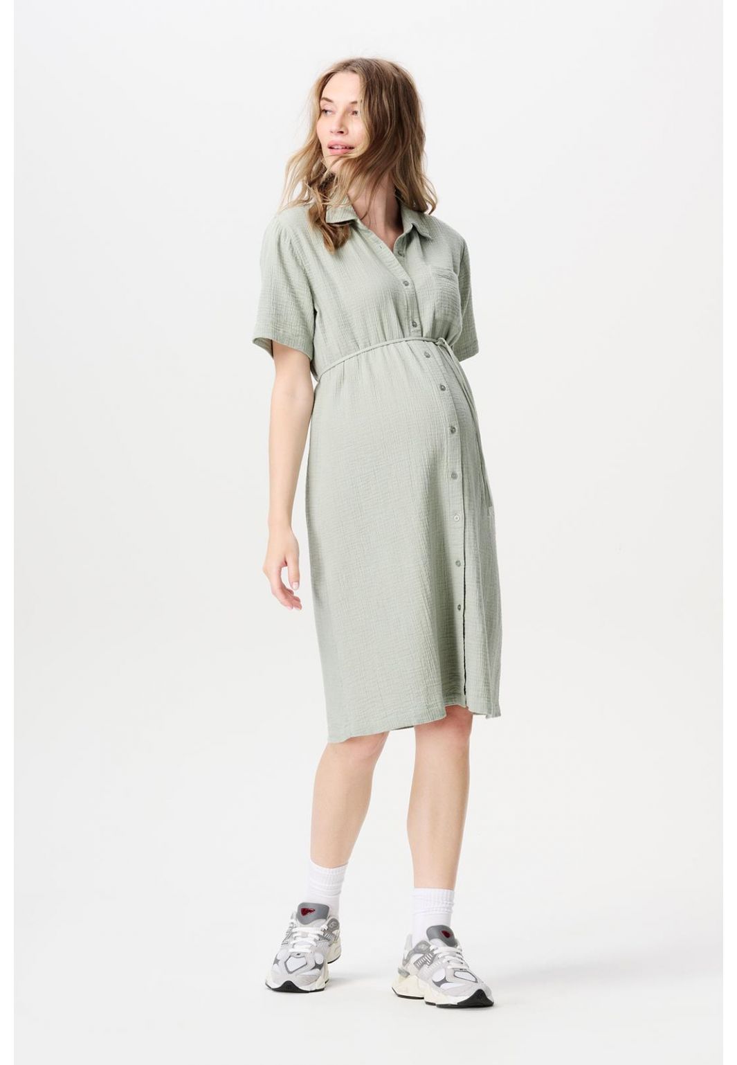 NOPPIES CRUZ NURSING DRESS ICEBERG GREEN