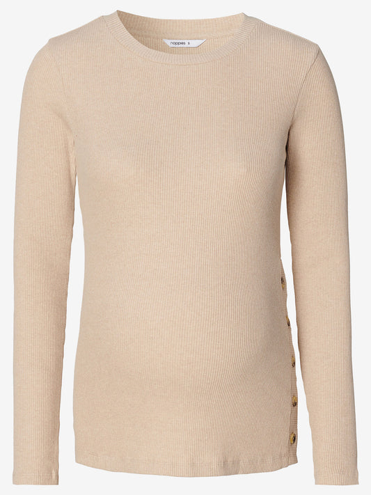 NOPPIES AARHUS TOP LANGE MOUWEN WHITE PEPPER