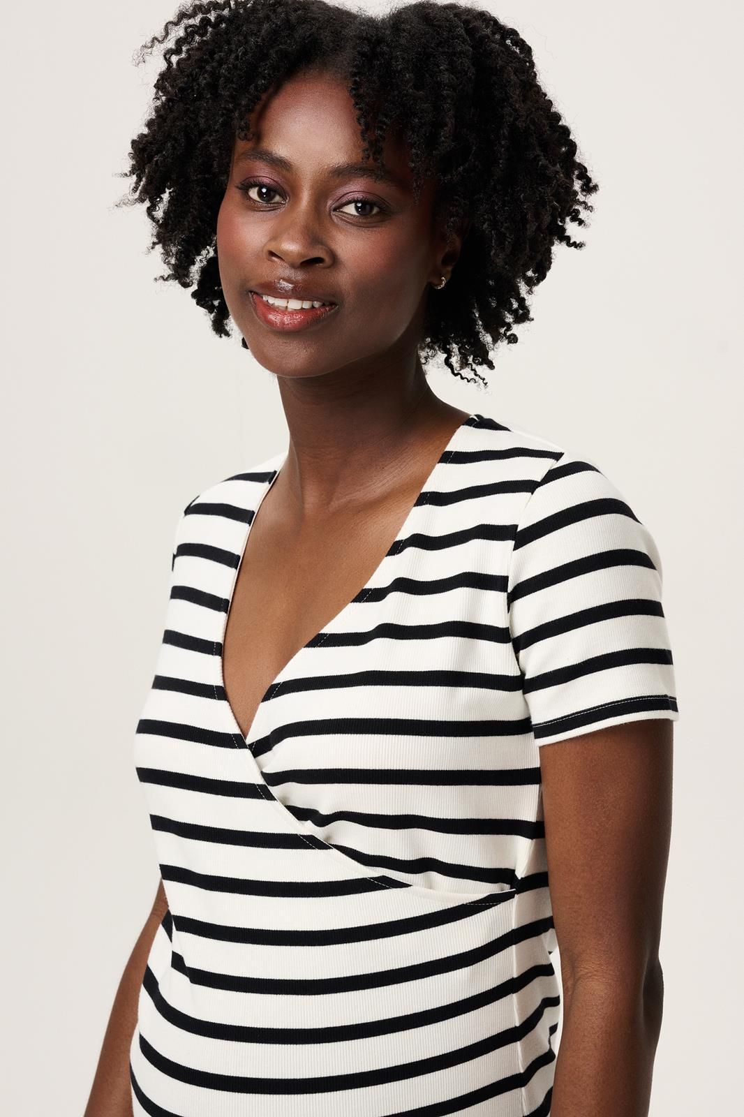 NOPPIES VOEDINGSJURK SOIREE CREAM STRIPE