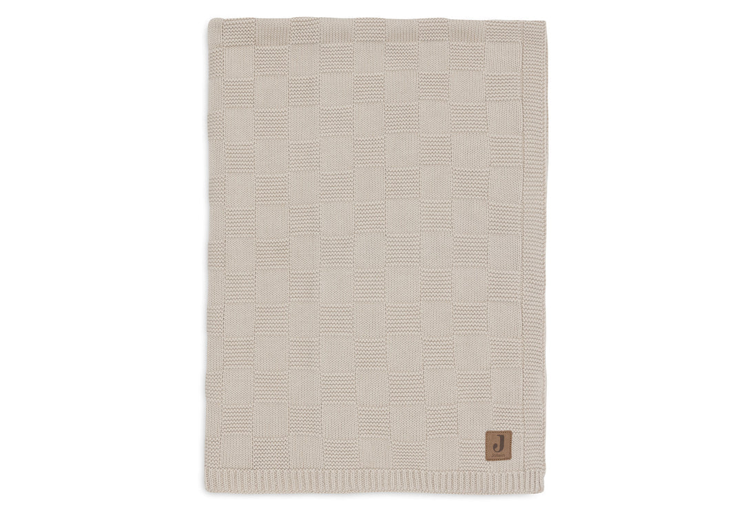 JOLLEIN DEKEN WIEG 75X100CM BOX KNIT WARM SAND