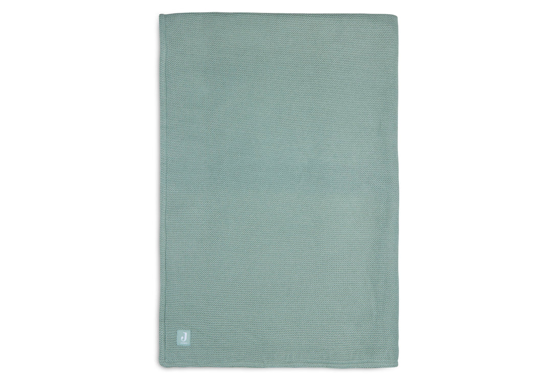 //JOLLEIN DEKEN 100X150 BASIC KNIT FOREST GREEN