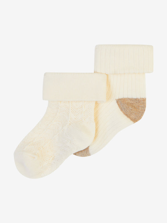NOPPIES SOKJES UNISEX 2-PACK BUTTERCREAM