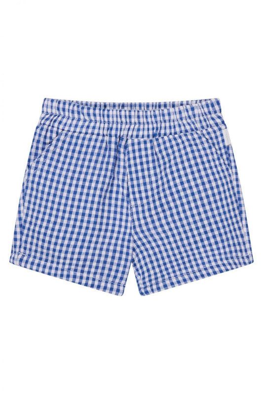 NOPPIES SHORTS OLBIA CHECK PATTERN MEDIUM BLUE