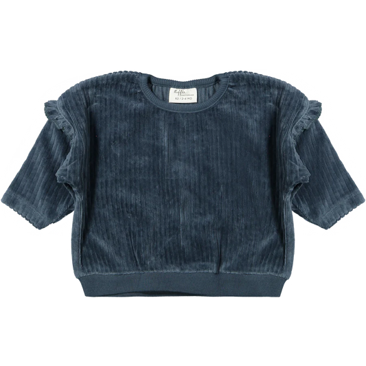 RIFFLE METTE SHIRT CORDUROY RIB BLUE