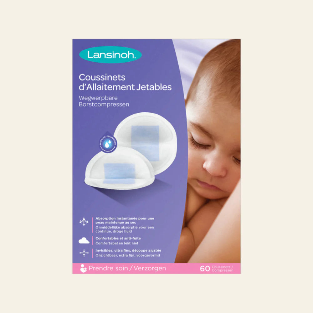 LANSINOH WEGWERP BORSTCOMPRESSEN 60 STUKS