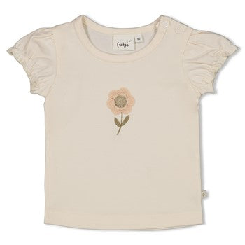 FEETJE T-SHIRT - MET CROCHET BLOEM LET YOUR DREAMS BLOSSOM
