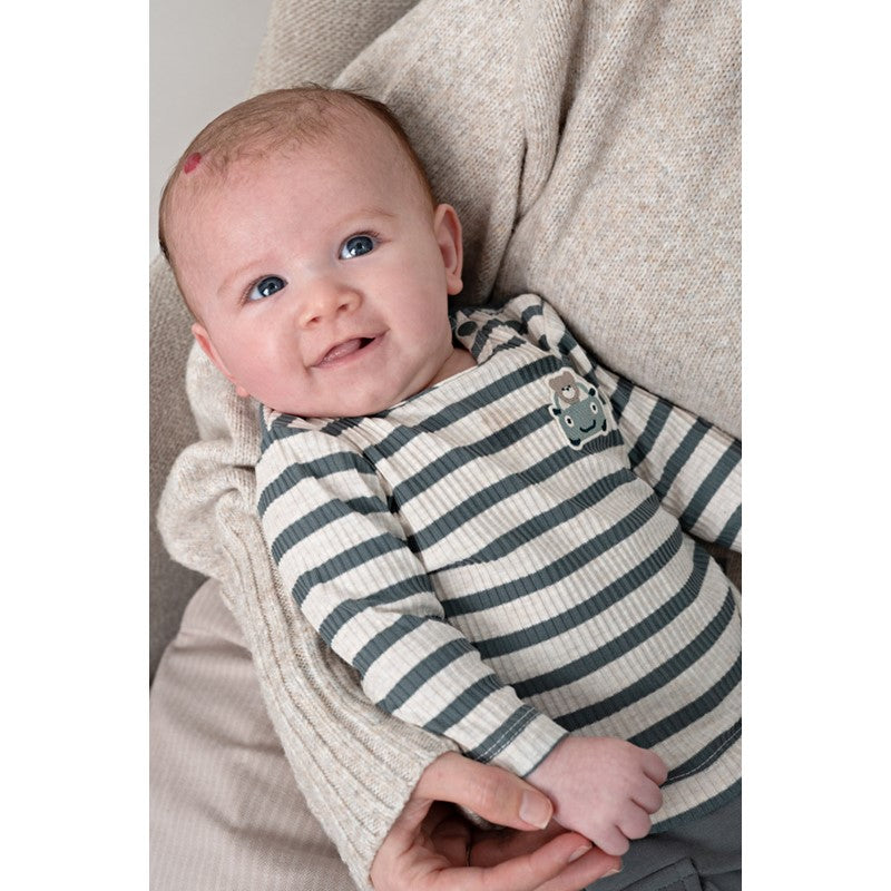 FEETJE LONGSLEEVE RIB MET STREEP BEEP BEEP
