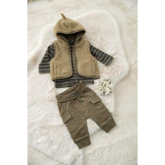 FEETJE BOUCLE BODYWARMER MET CAPUCHON RAWRSOME