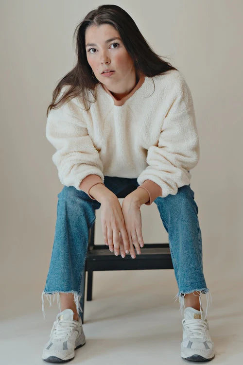 YOU&MILK VOEDINGSSWEATER SHERPA BEIGE