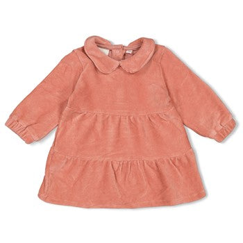 FEETJE JURK VELOURS RIB - WOODLAND