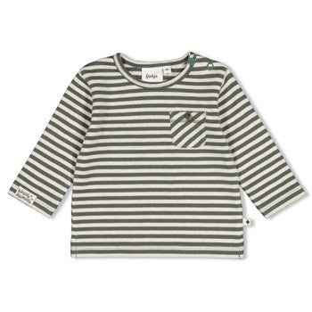 FEETJE LONGSLEEVE RIB MET STREEP WIGGLE EN WADDLE