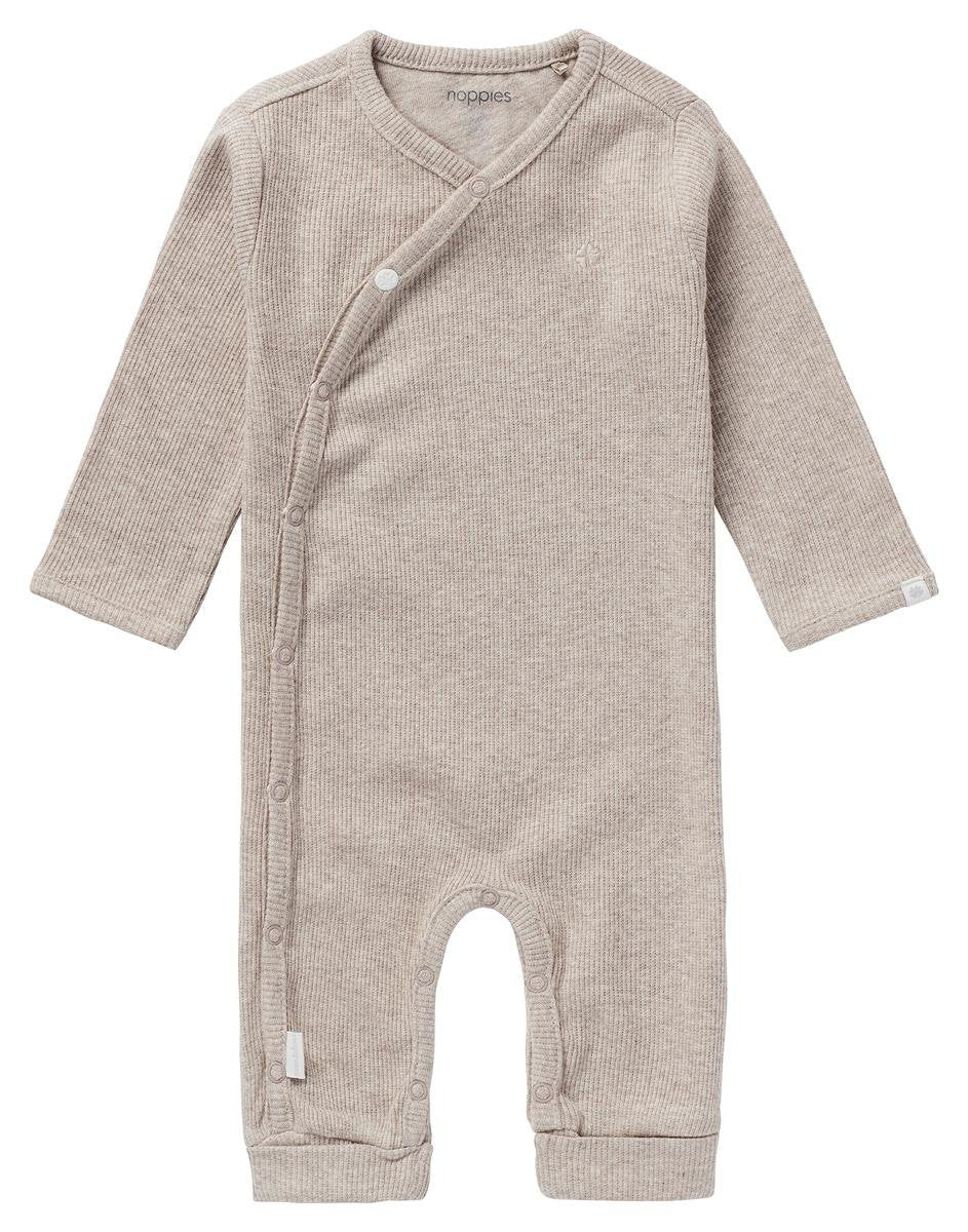 +NOPPIES PLAYSUIT RIB NEVIS TAUPE MAAT 56