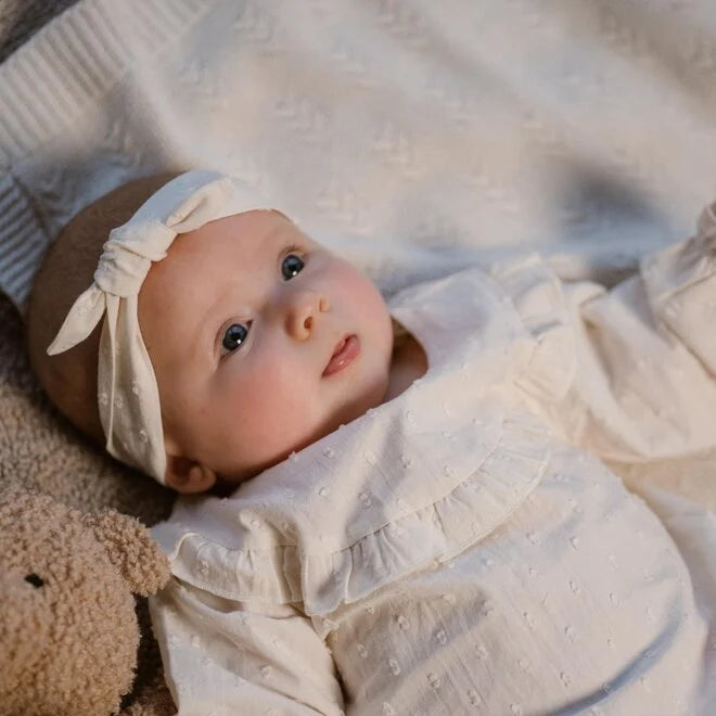 DIRKJE BIO BLOUSE/HAARBAND OFFWHITE