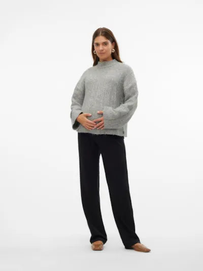 MAMA LICIOUS LIF JERSEY BROEK ZWART