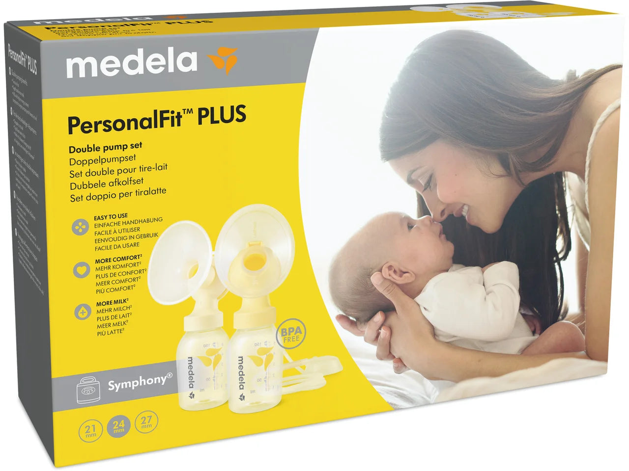 MEDELA SYMPHONY PERSONALFIT PLUS DUBBEL AFKOLFSET