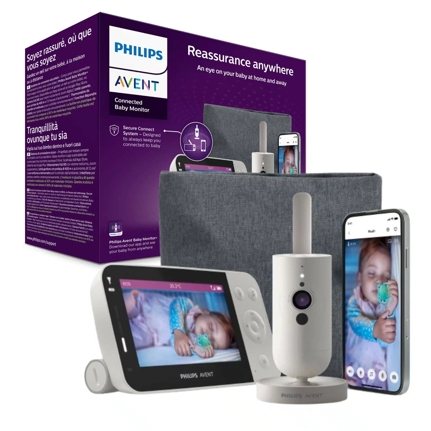 PHILIPS AVENT VIDEOFOON OUDER + WIFI