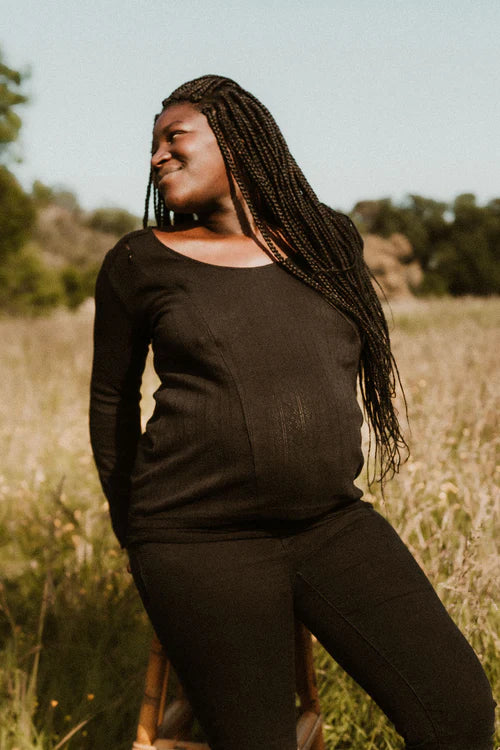 YOU&MILK VOEDINGSSHIRT POINTELLE ZWART