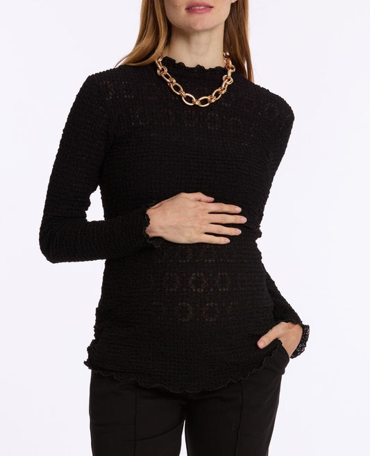CACHE COEUR NATACHA TOP ZWART