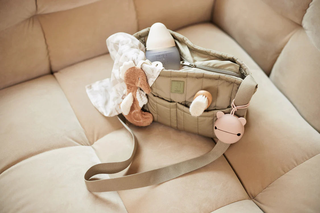 JOLLEIN KINDERWAGEN/BUGGY ORGANIZER PUFFED OLIVE