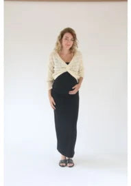 LOVE2WAIT LONG DRESS ECOVERO BLACK