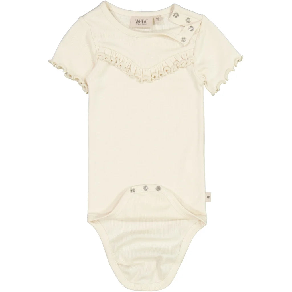 WHEAT RUFFLE BODY RIB EGGSHELL