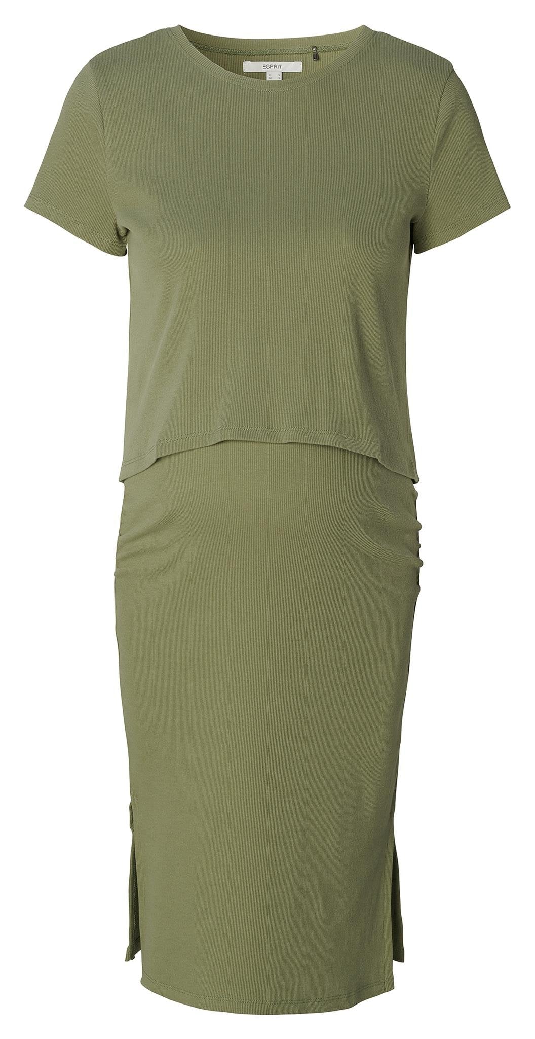 ESPRIT SET ROK + T-SHIRT OLIVE GREEN