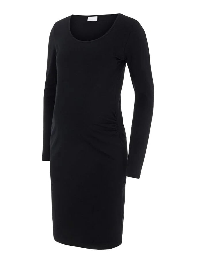 MAMA LICIOUS LEA DRESS L/S ZWART