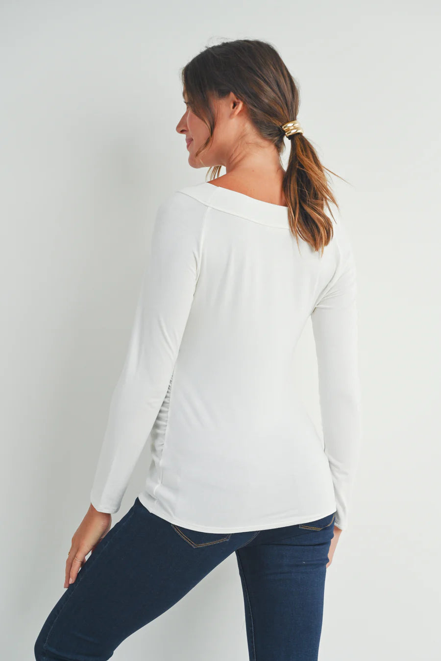 HELLO MIZ BOAT NECK IVORY