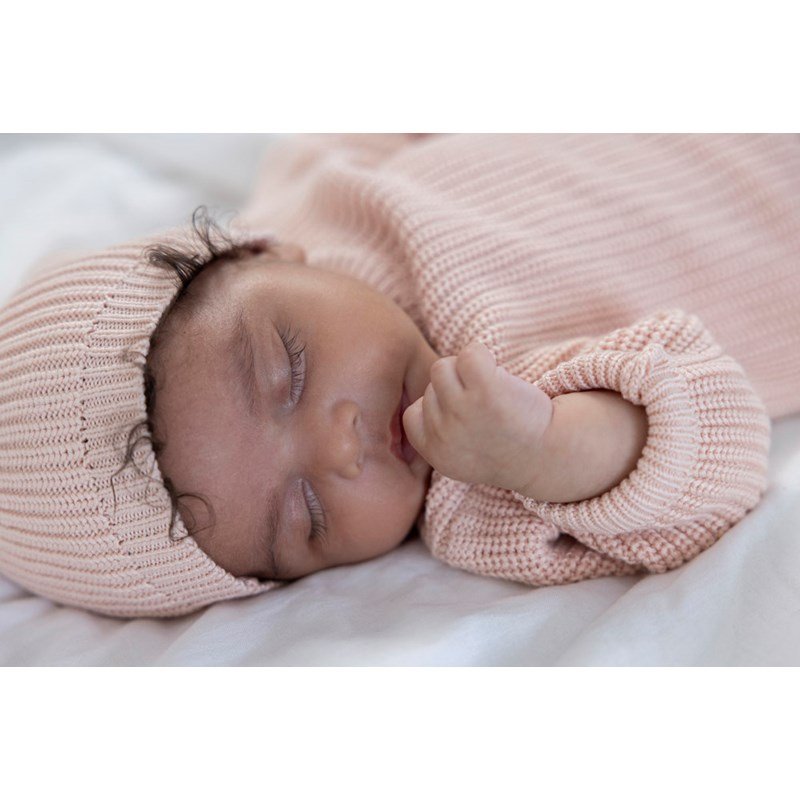 FEETJE MUTSJE ROZE GEBREID THE MAGIC IS IN YOU 0-3 MND