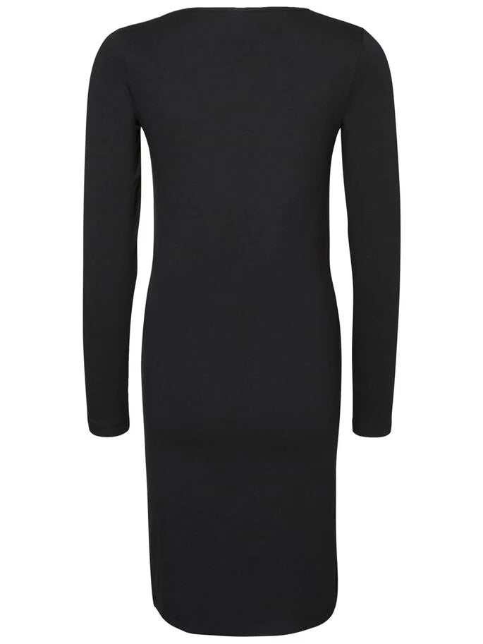 MAMA LICIOUS LEA DRESS L/S ZWART