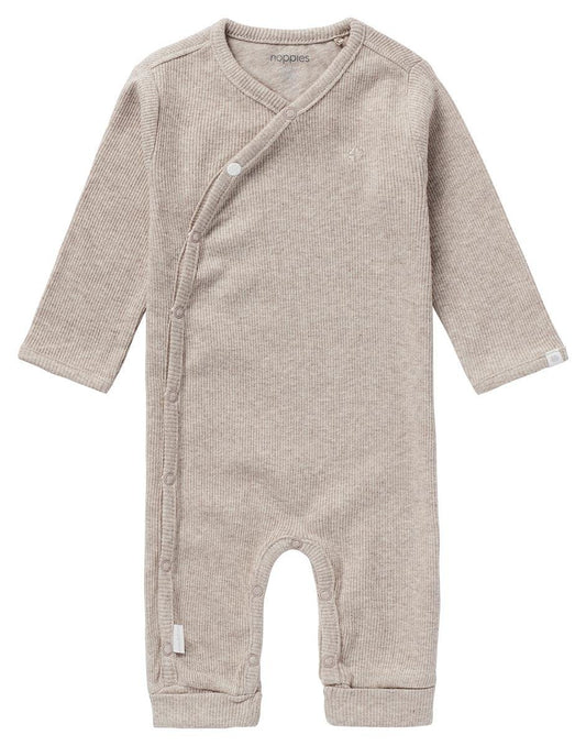 NOPPIES PLAYSUIT RIB NEVIS TAUPE MELANGE
