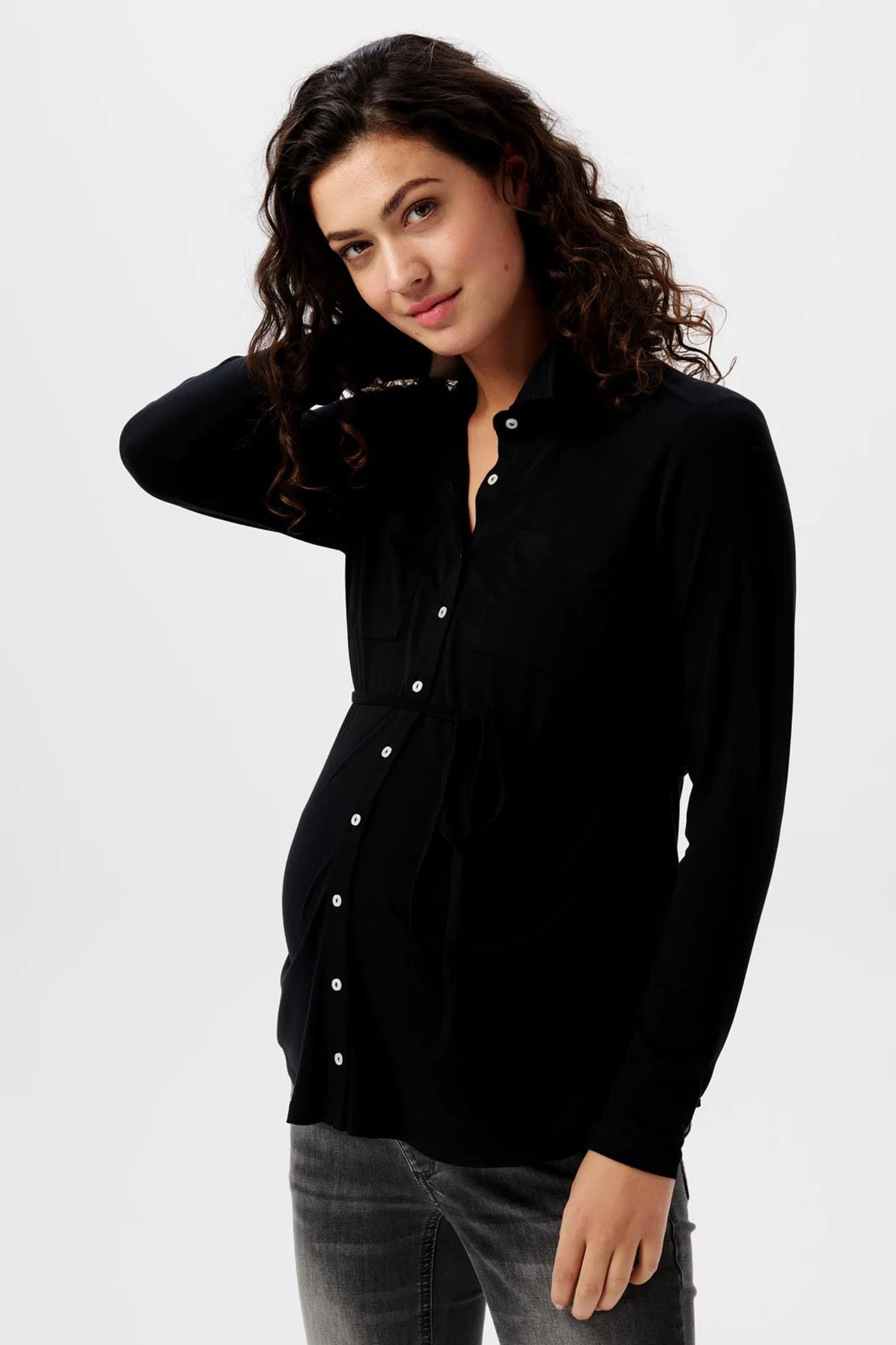 ESPRIT T-SHIRT LONG SLEEVE BLACK INK