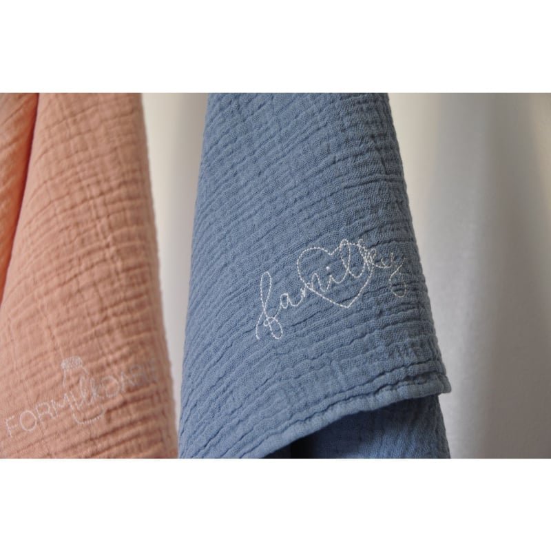 YOU&MILK FAMILKY TETRADOEK 60X60CM BLAUW