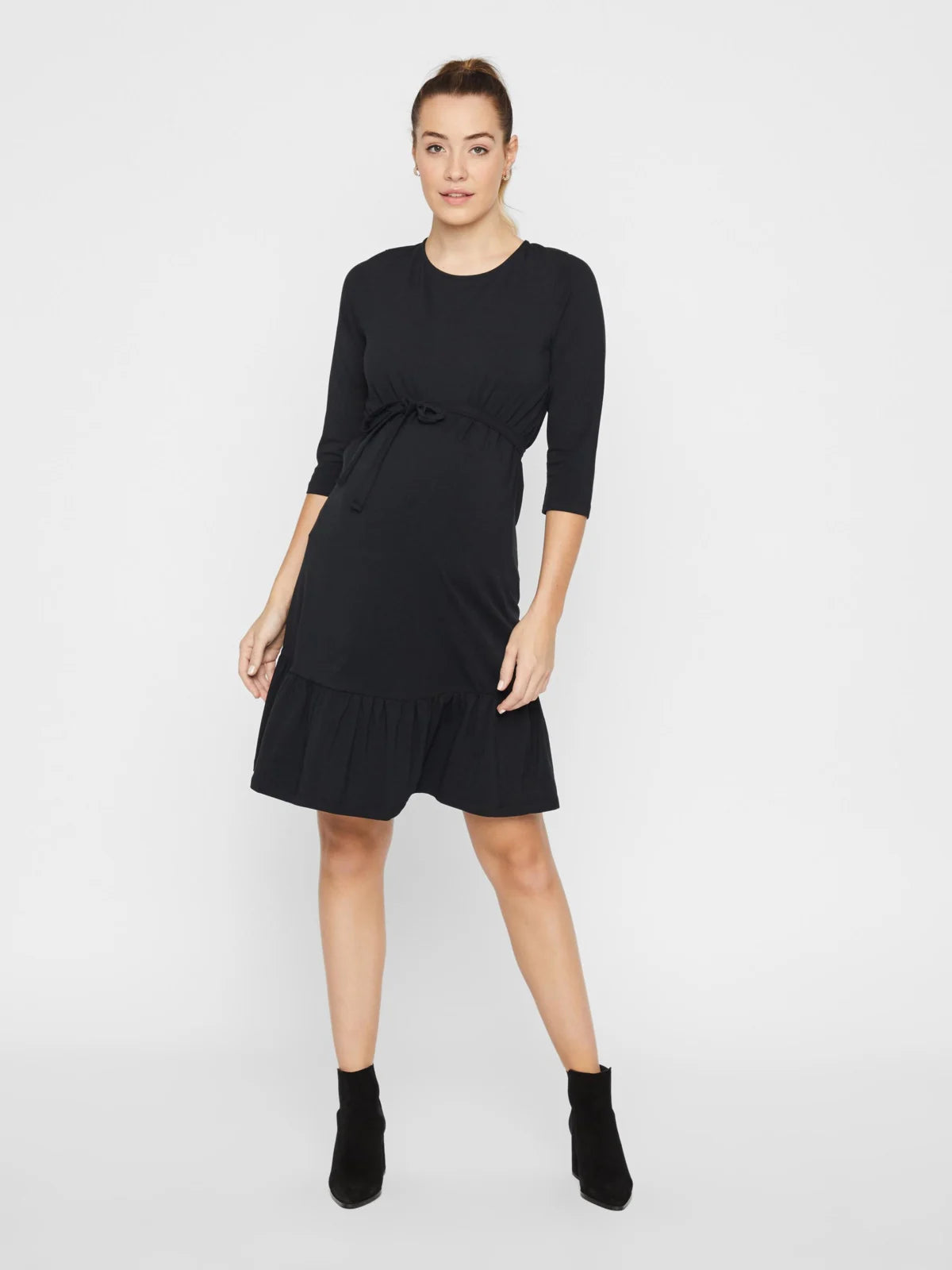 MAMA LICIOUS SASJA 3/4 JERSEY DRESS ZWART