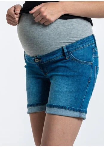 LOVE2WAIT JEANS SHORTS LONG STONE WASH