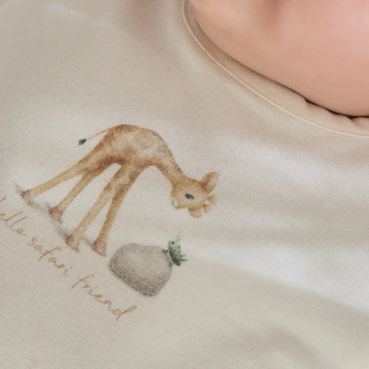 LITTLE DUTCH SAFARI FRIENDS T-SHIRT CREME
