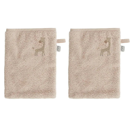 BEBE-JOU WASHANDJE 2 STUKS STEPPE/TAUPE