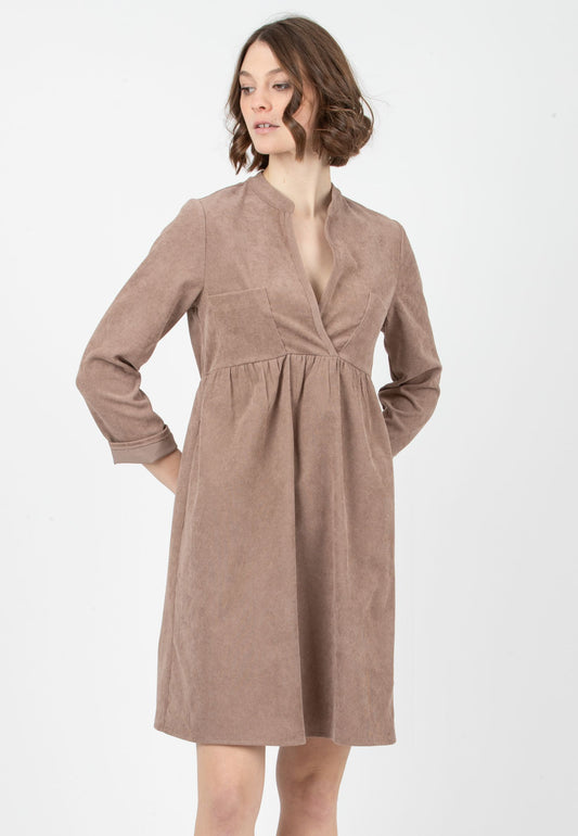 ATTESA NORA DRESS BROWN