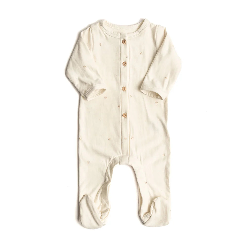 BAMBOOM JUMPSUIT MET VOETJES BEE'S