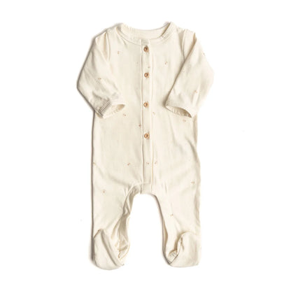 BAMBOOM JUMPSUIT MET VOETJES BEE'S