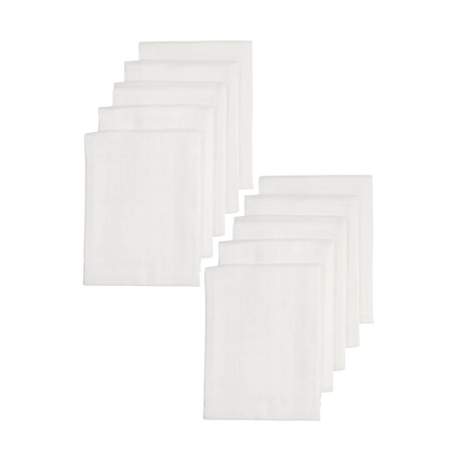 MEYCO HYDROFIELE DOEKEN BIOLOGISCH WHITE 80x80CM 10-PACK