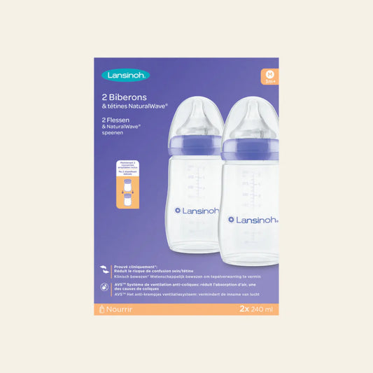 ++LANSINOH 2x240 ML NATURAL WAVE FLES